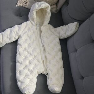 Ralph Lauren Cream Quilted Kids Footie